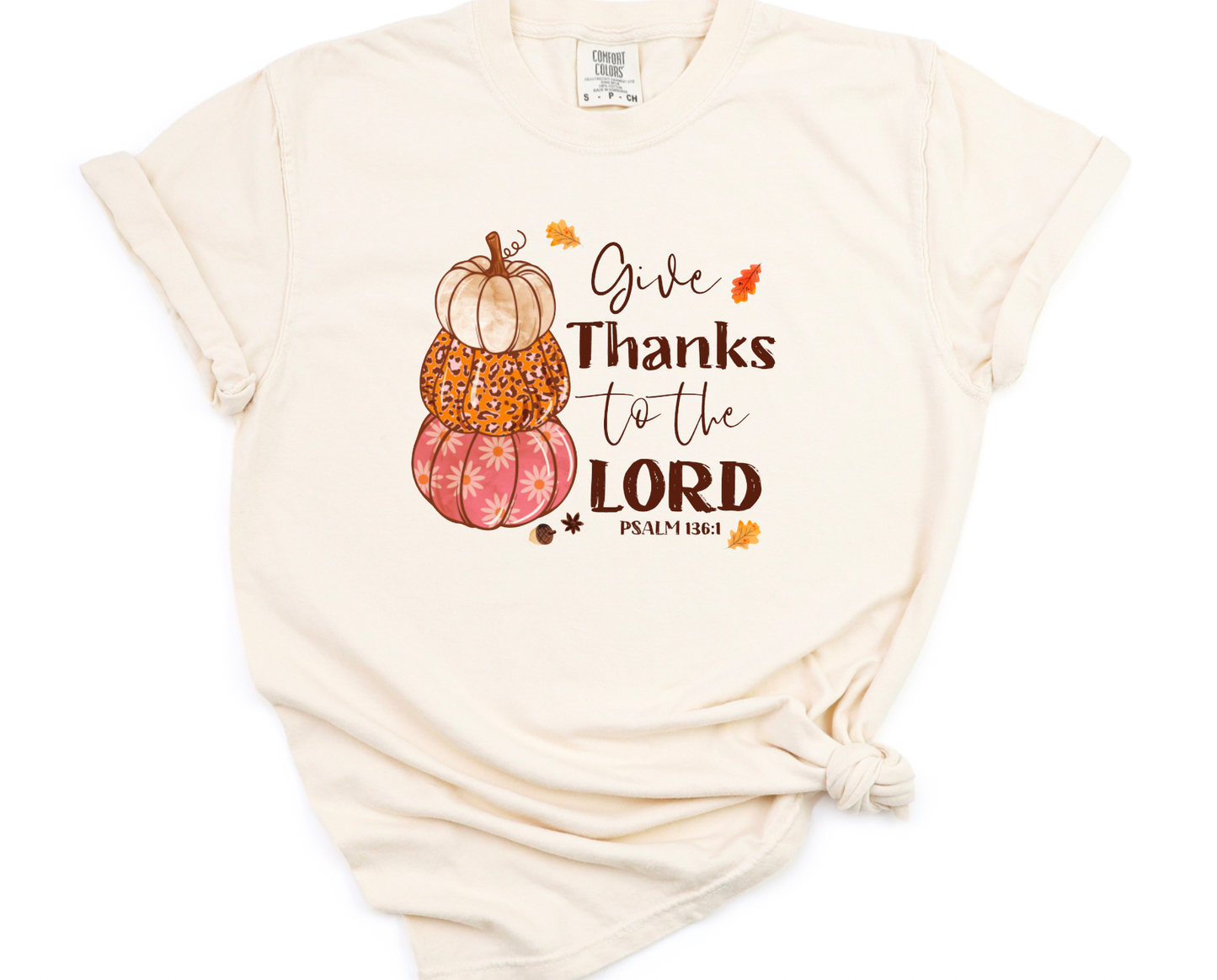Give Thanks To The Lord Graphic Tee Fall Tees