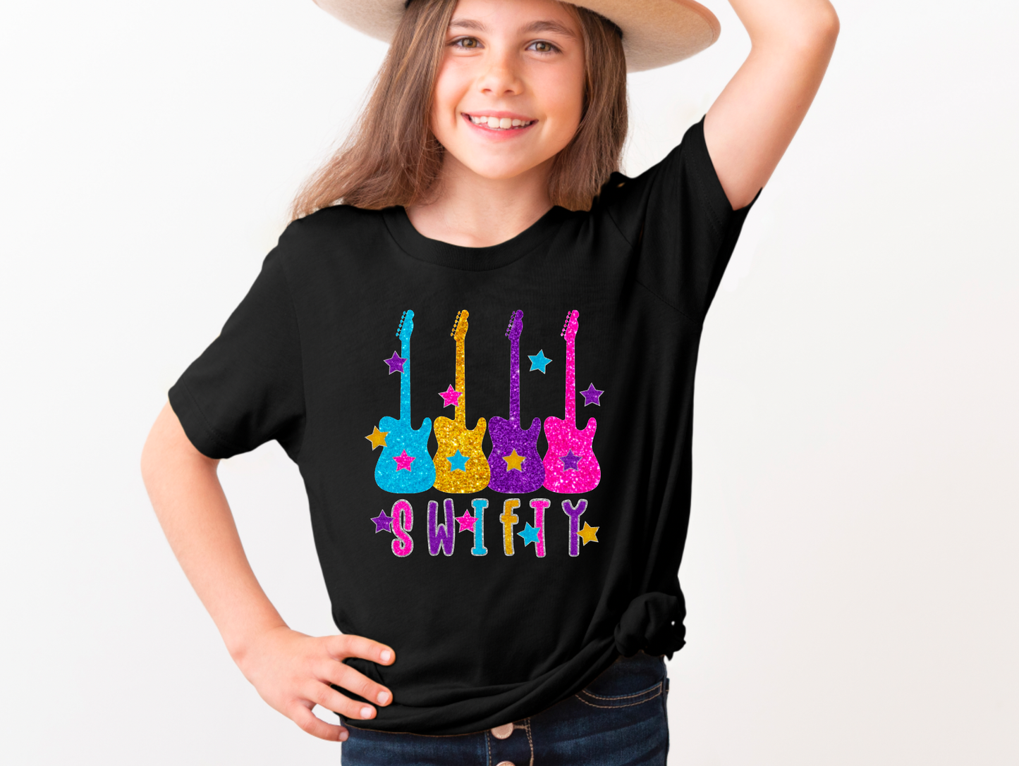 YOUTH Faux Glitter Taylor Swift Gildan T-Shirt