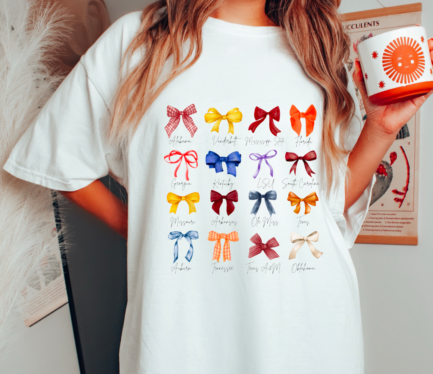 Football Coquette Bows Graphic Tee