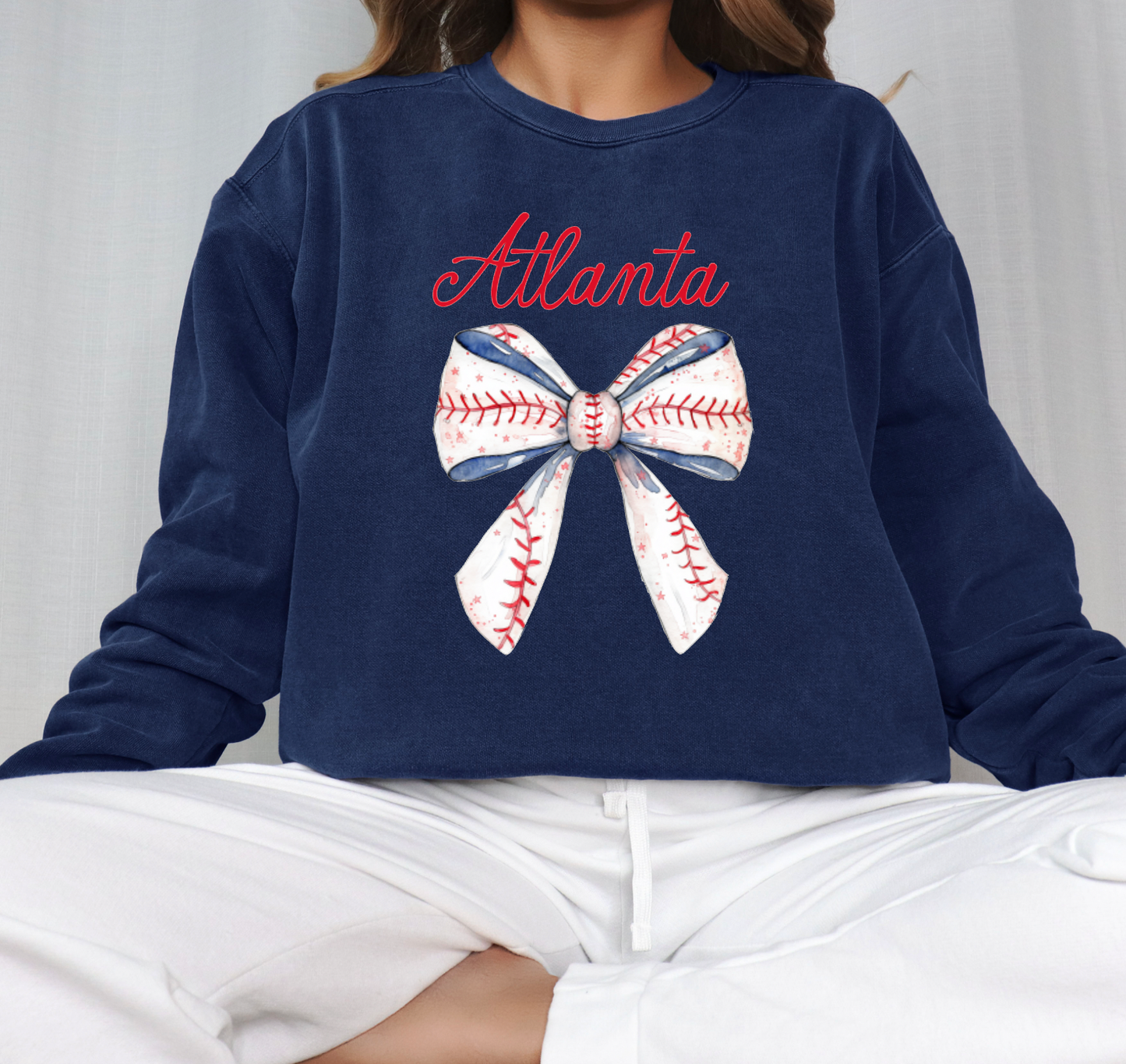 Atlanta Braves Baseball Coquette Sweatshirt Sports
