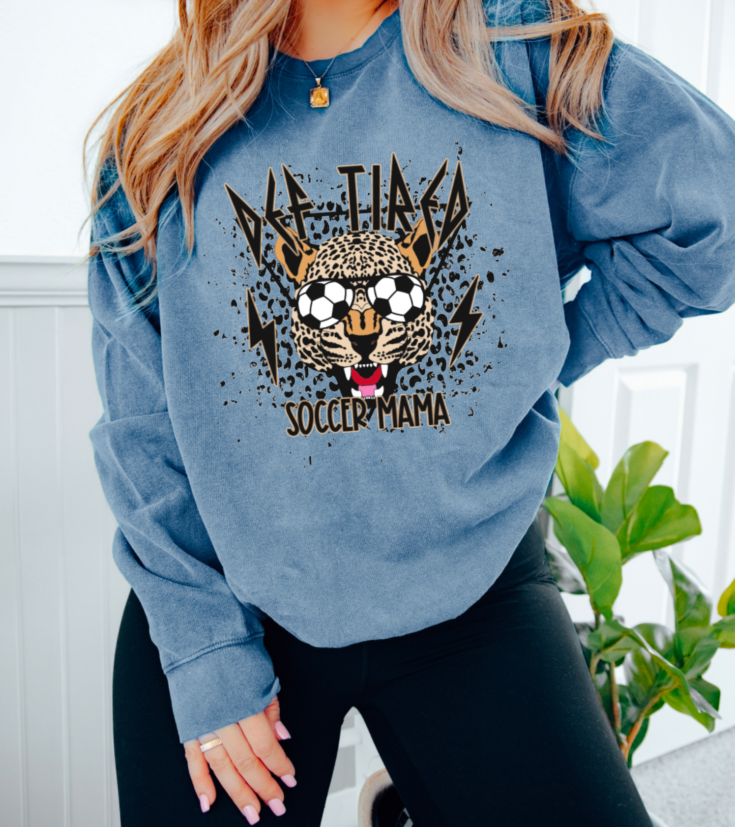 Def Tired Soccer Mama Rocker Sweatshirt