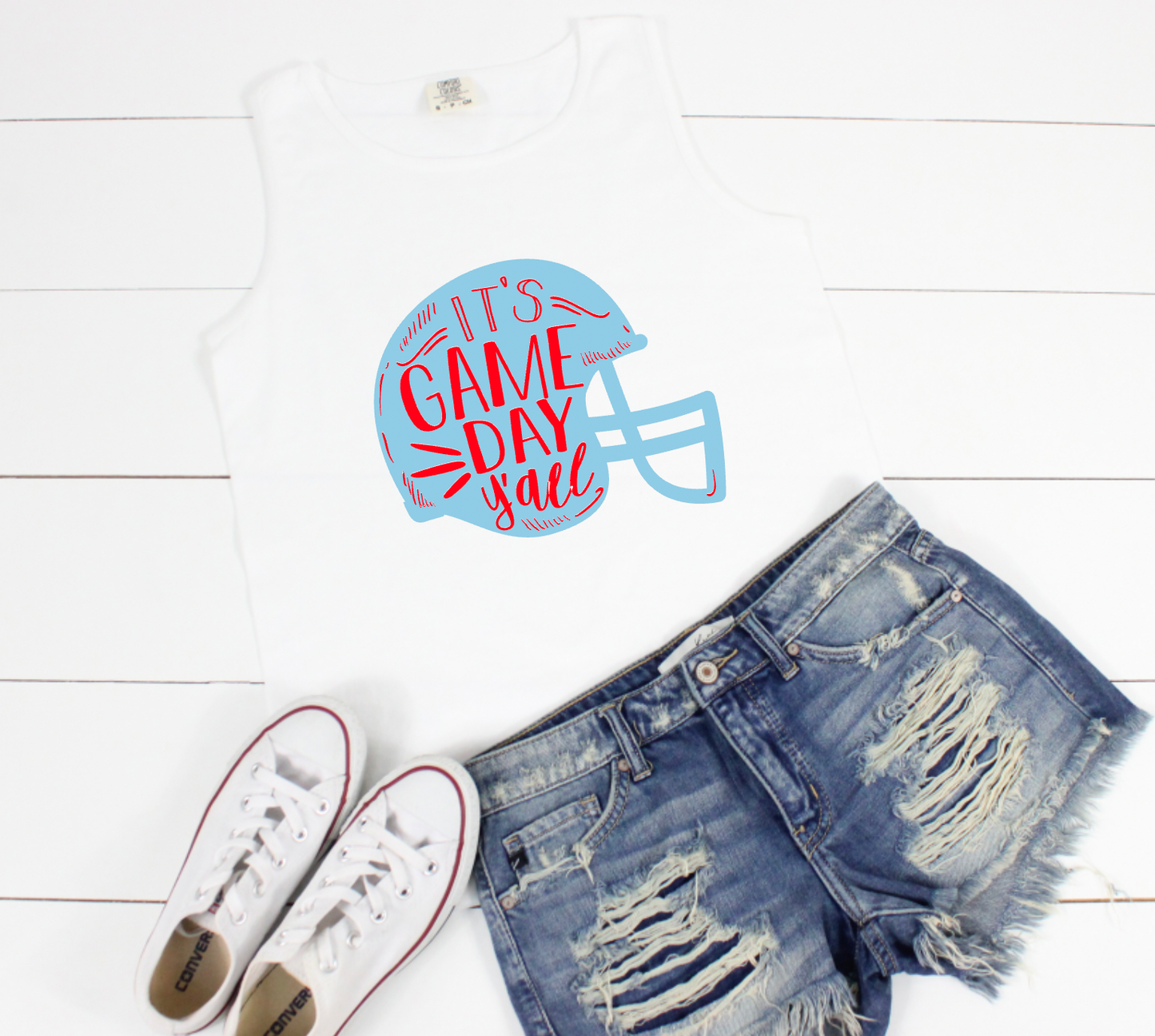 It's Game Day Y'all Comfort Colors Tank Ole Miss Tees