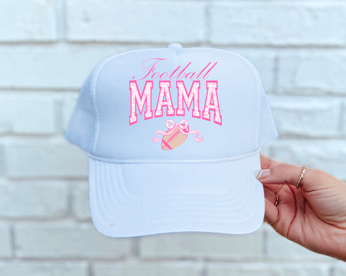 Coquette Football Mama Trucker Hat