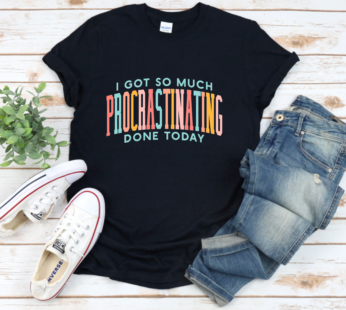 I Got So Much Procrastinating Done Funny Graphic Tee