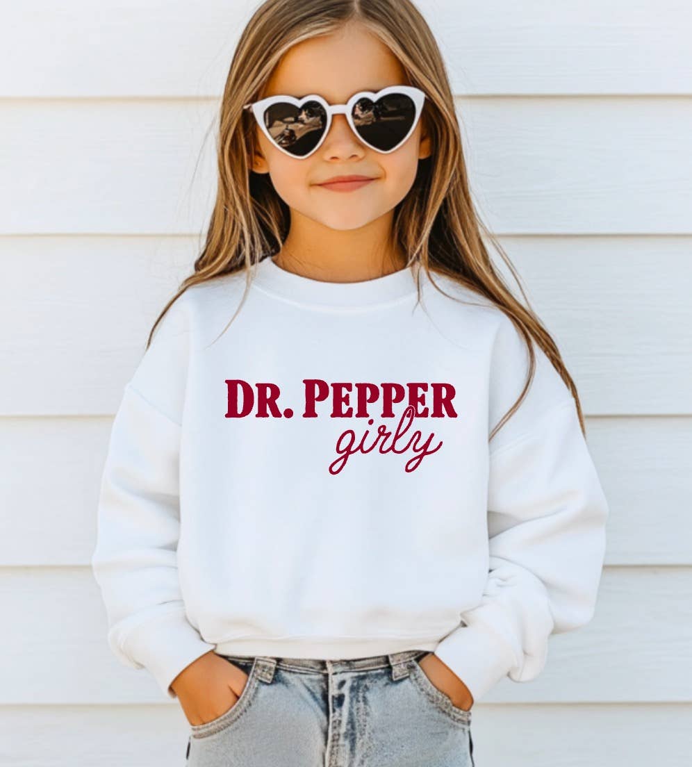 YOUTH Dr Pepper Girly Sweatshirt Preppy Kids