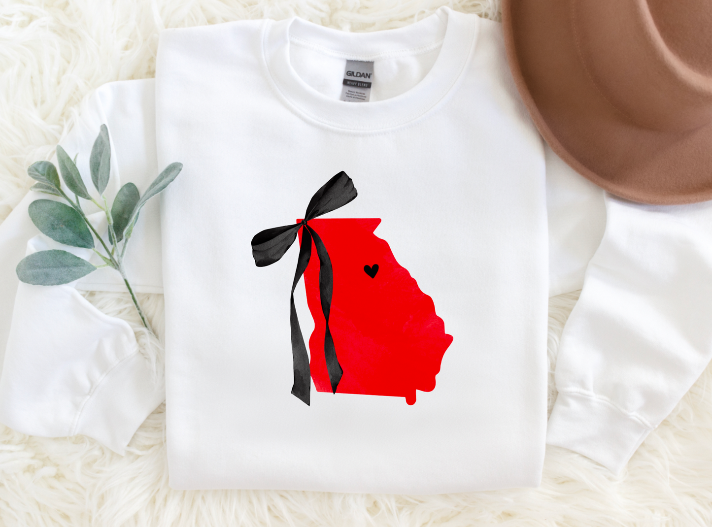 Coquette Georgia State Sweatshirt | Georgia Bulldogs