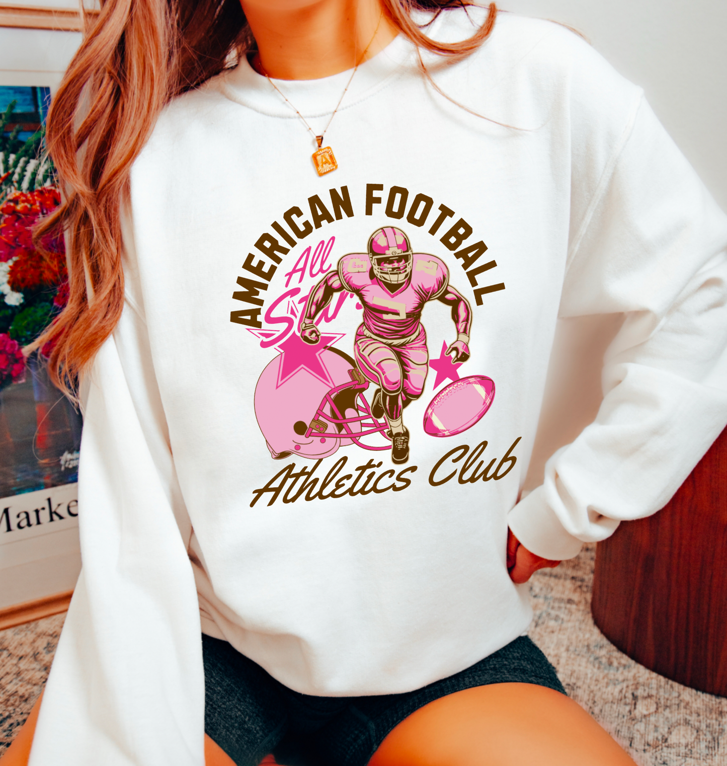 Preppy Football Athletics Club Sweatshirt