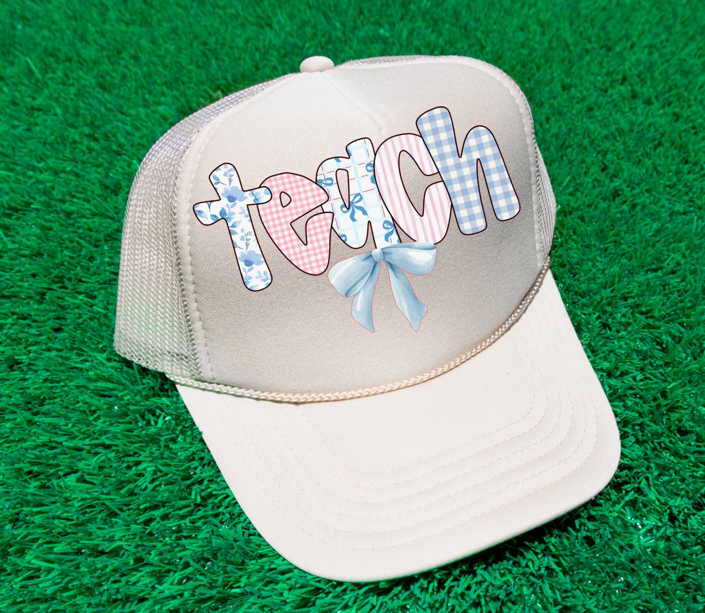 Chinoiserie Teach Coquette Trucker Hat Teachers School