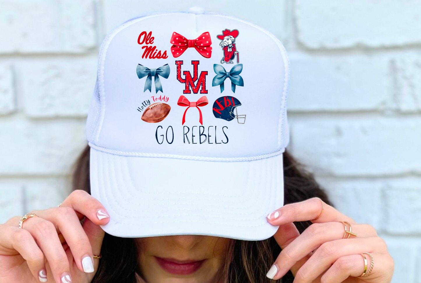 Mississippi Football Coquette Trucker Hat Ole Miss