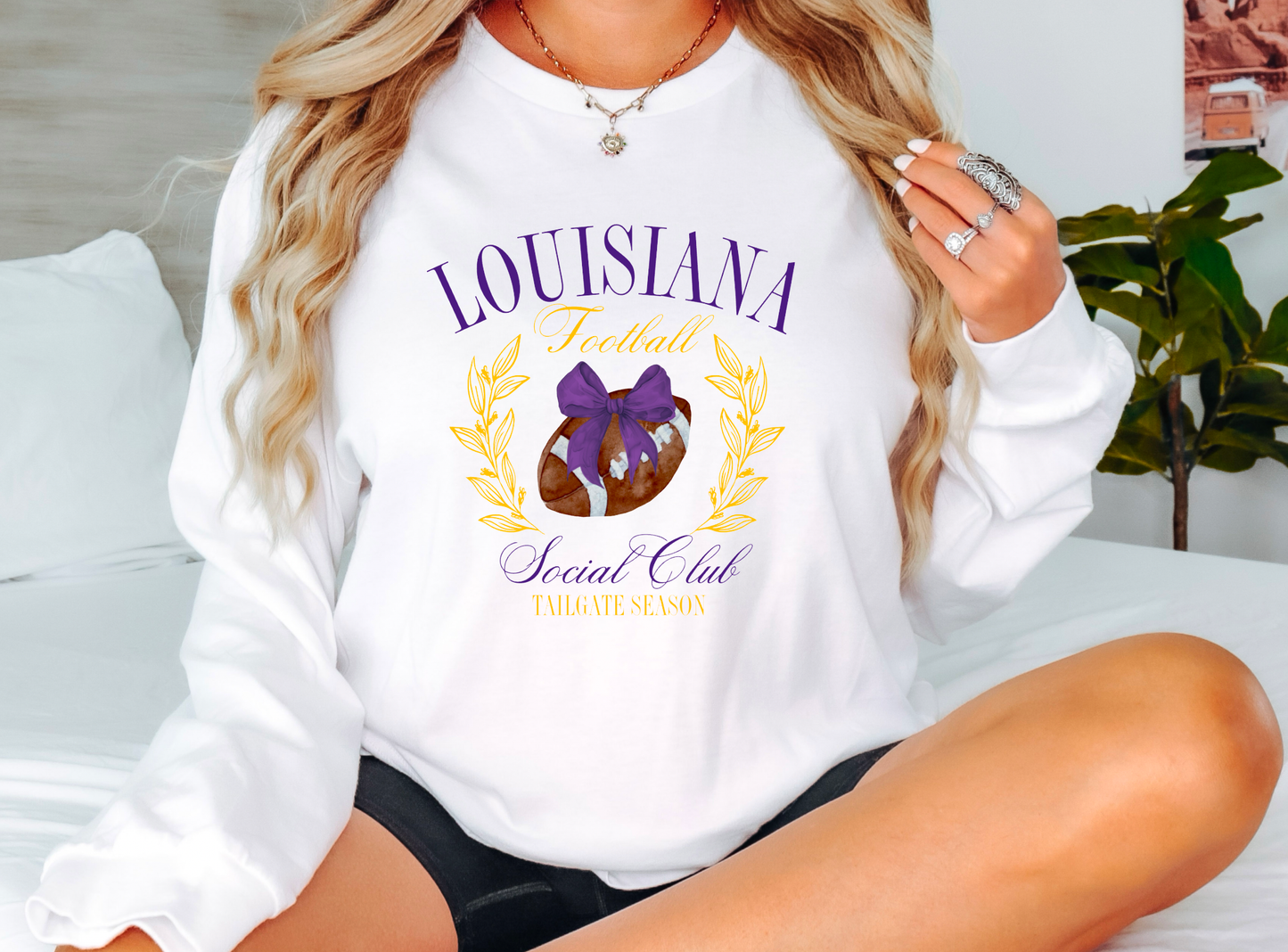 Louisiana Football Social Club Graphic Long Sleeve Tee LSU