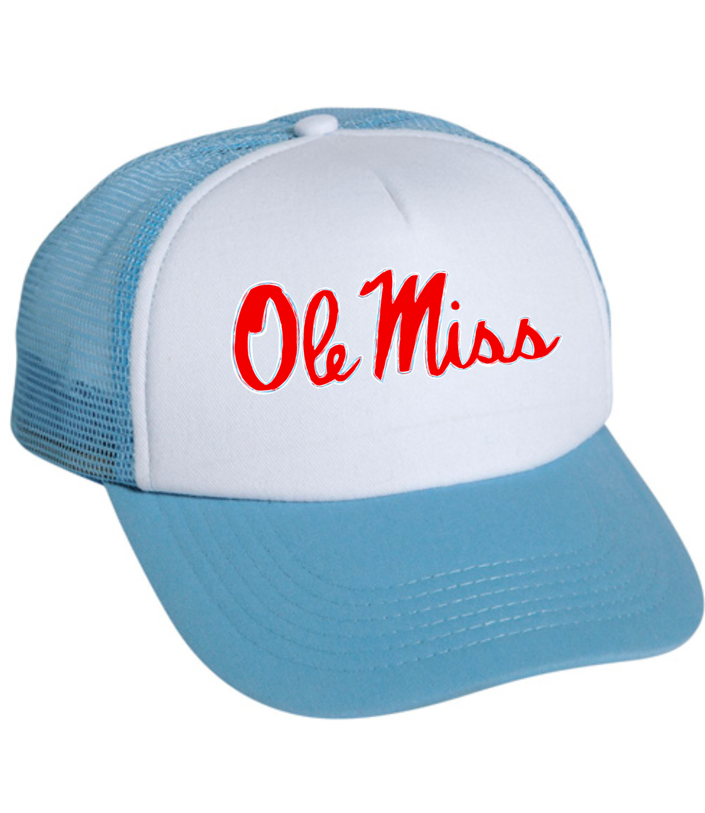 Hand Drawn Ole Miss Rebels Trucker Hat