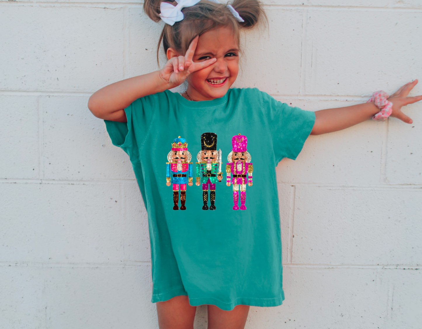 YOUTH Preppy Faux Sequins Comfort Colors Tee