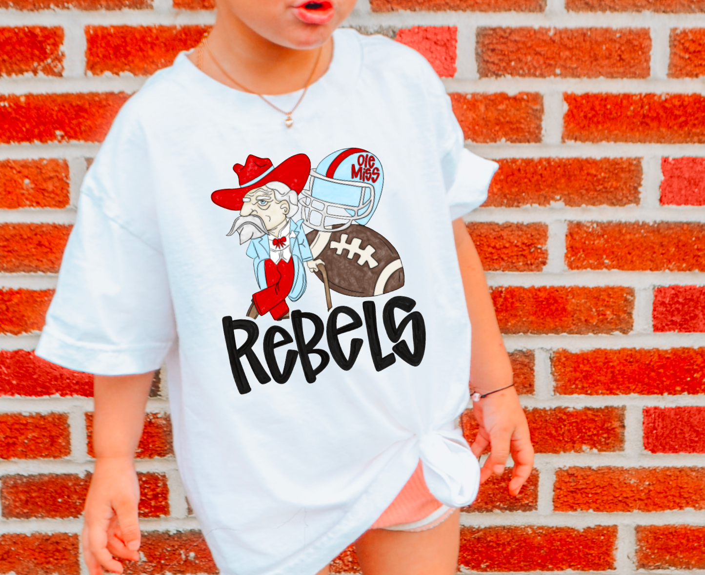 YOUTH Ole Miss Rebels Football Graphic Tee Kids
