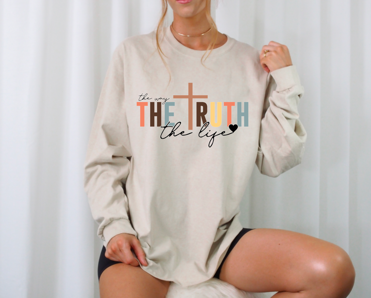The Way The Truth The Life Gildan Long Sleeve Tee