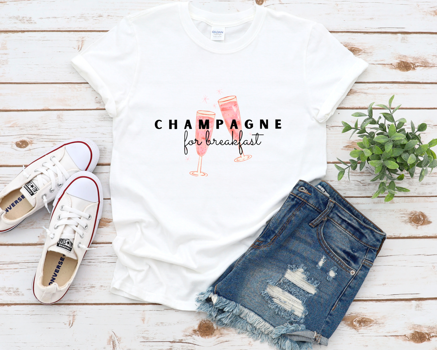 Champagne For Breakfast Graphic Tee