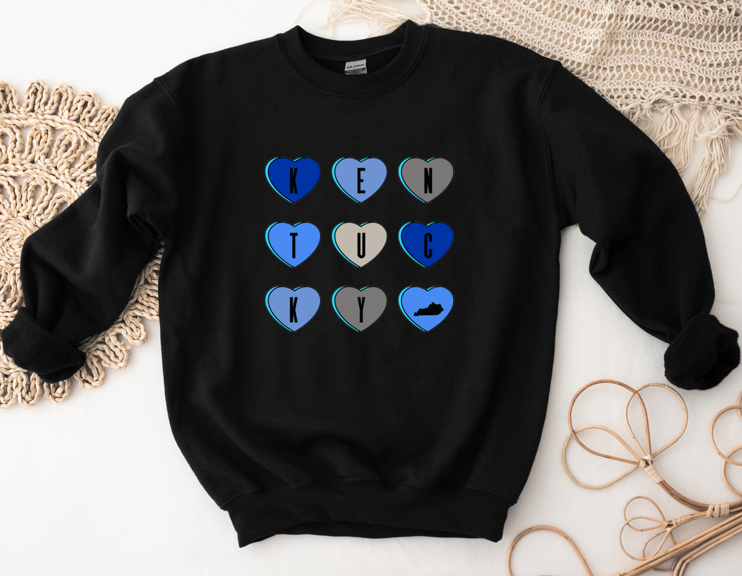 Kentucky Conversation Hearts Gildan Sweatshirt