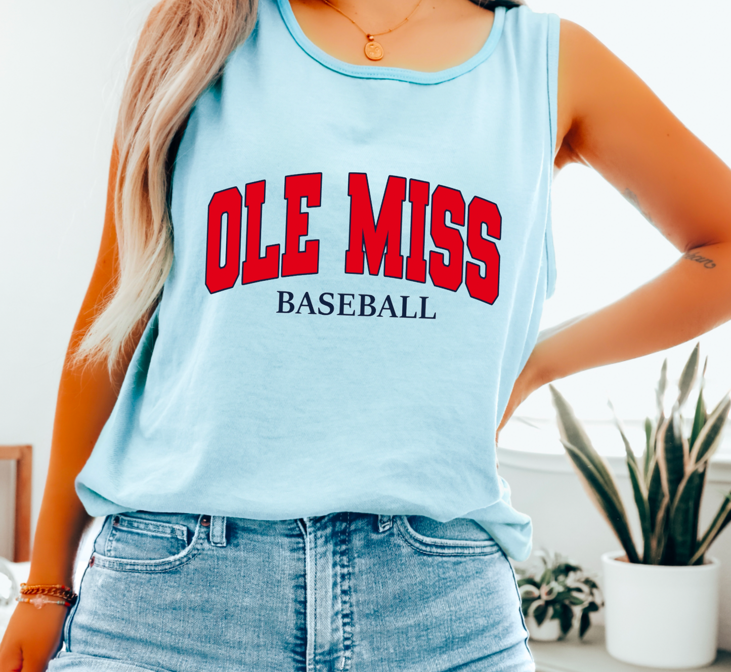 Ole Miss Rebels Baseball Tank Top Mississippi