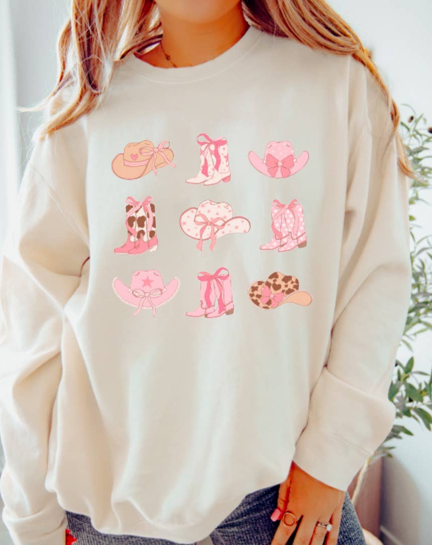 Girly Western Coquette Sweatshirt