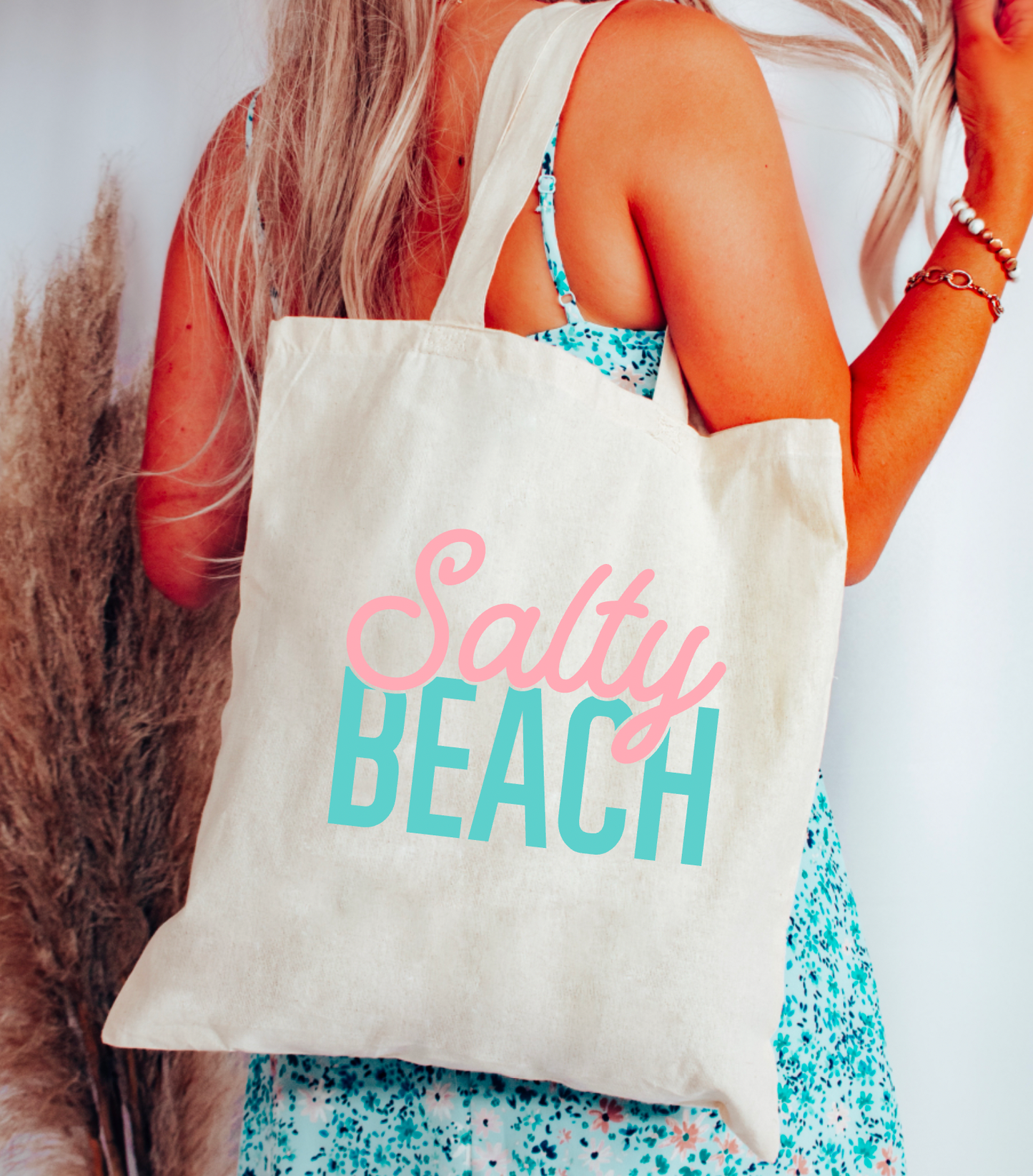 Salty Beach Canvas Tote Bag