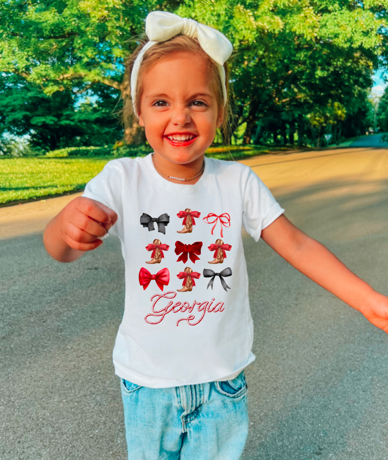 YOUTH Georgia Coquette Graphic Tee Georgia Bulldogs