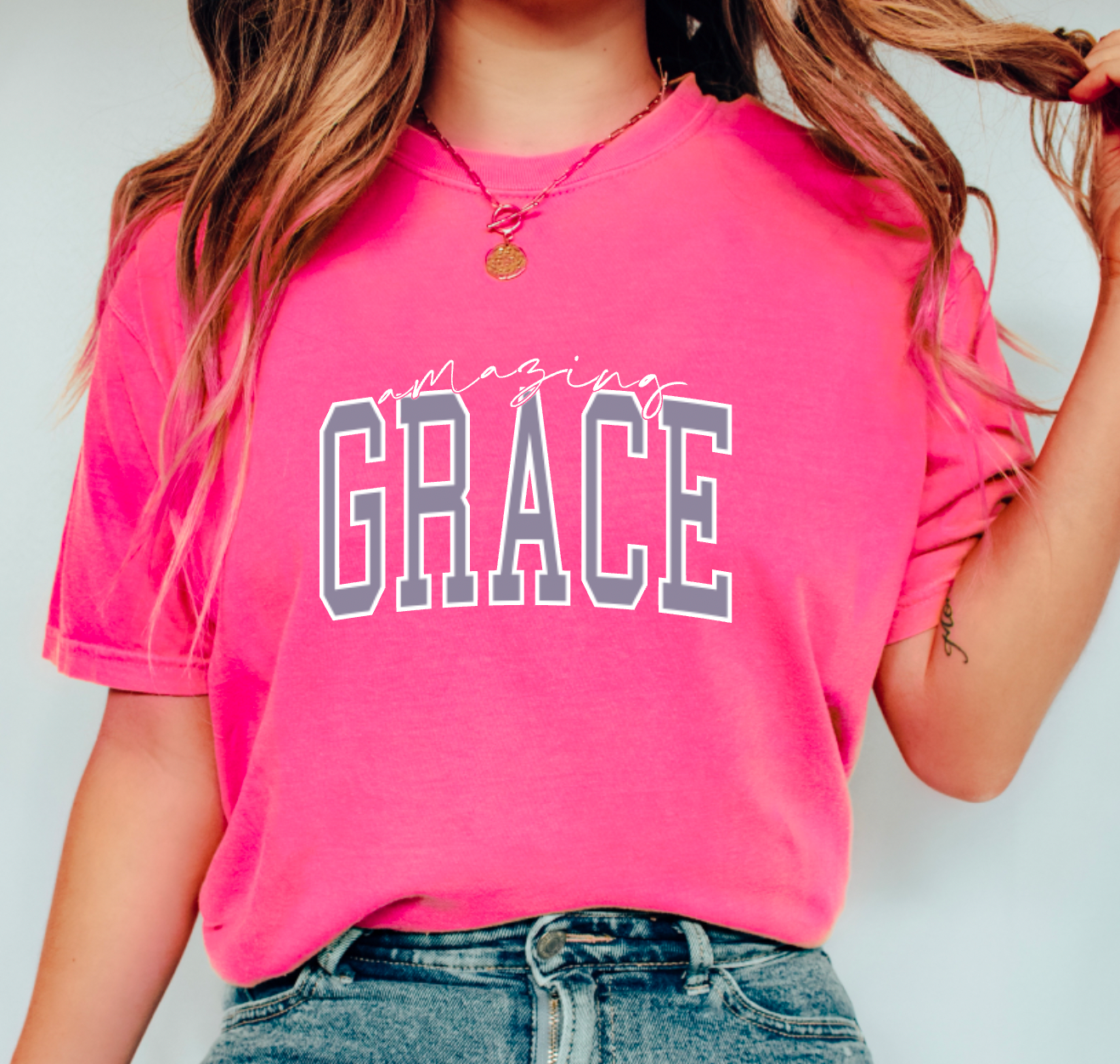 Amazing Grace Christian Graphic Tee T-Shirt