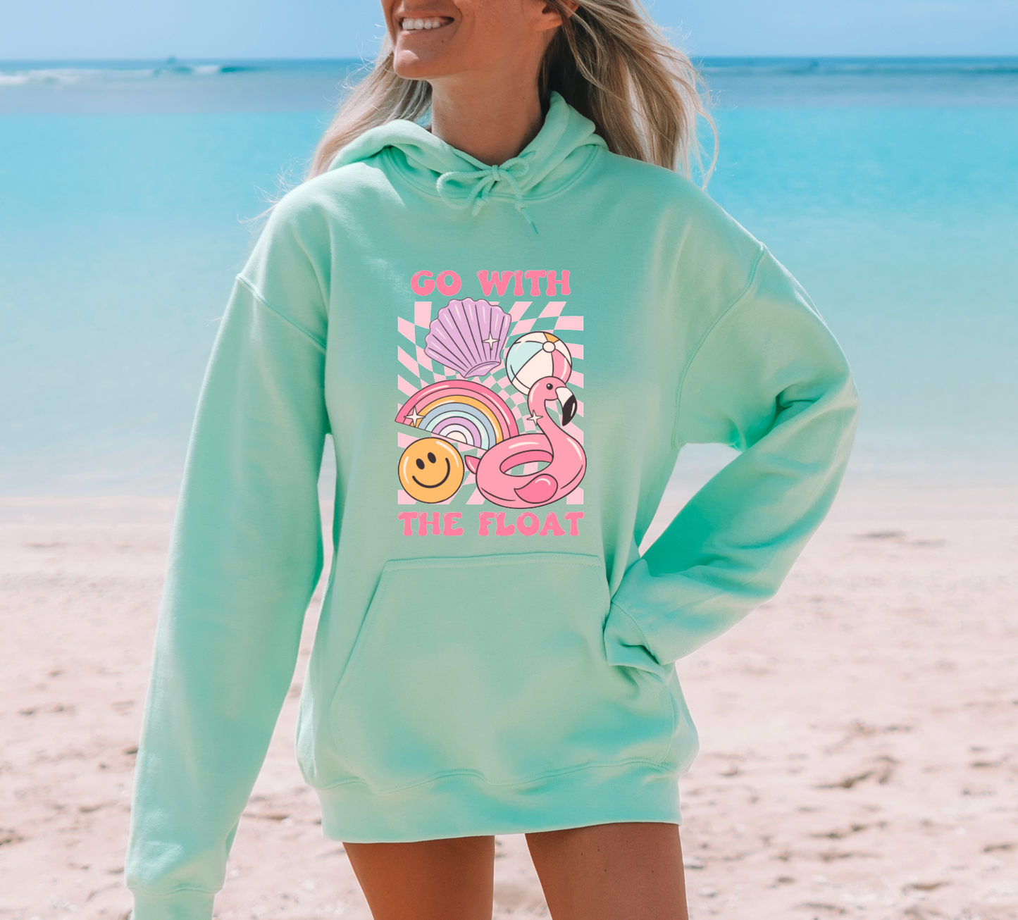 Go With The Float Gildan Hoodie