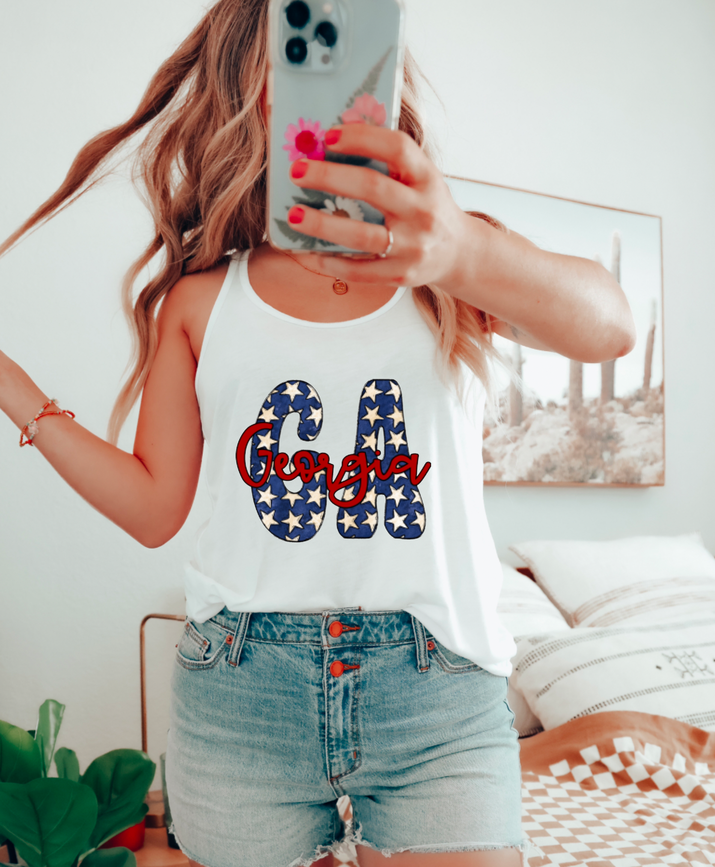 Georgia Patriotic Stars Tank Top | 4th of July | America