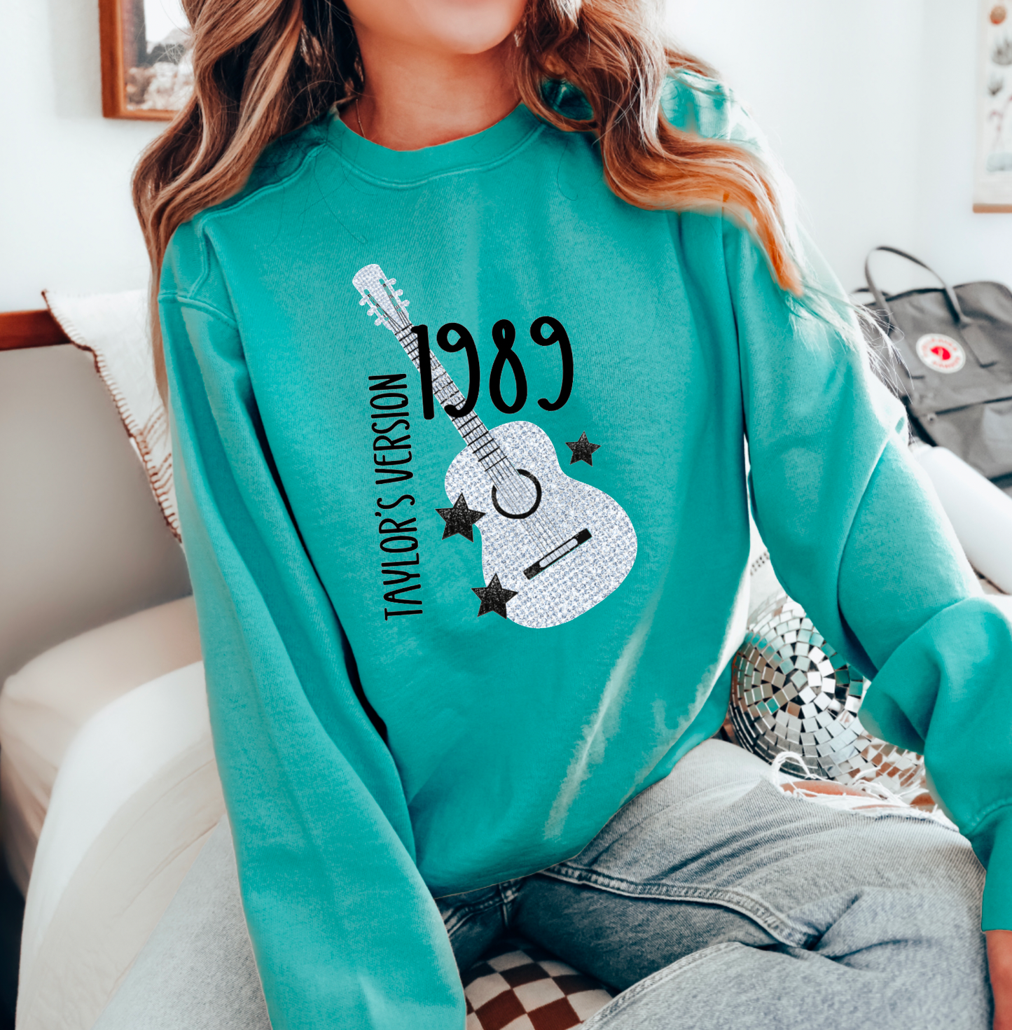 Faux Glitter Taylor Swift 1989 Comfort Colors Sweatshirt
