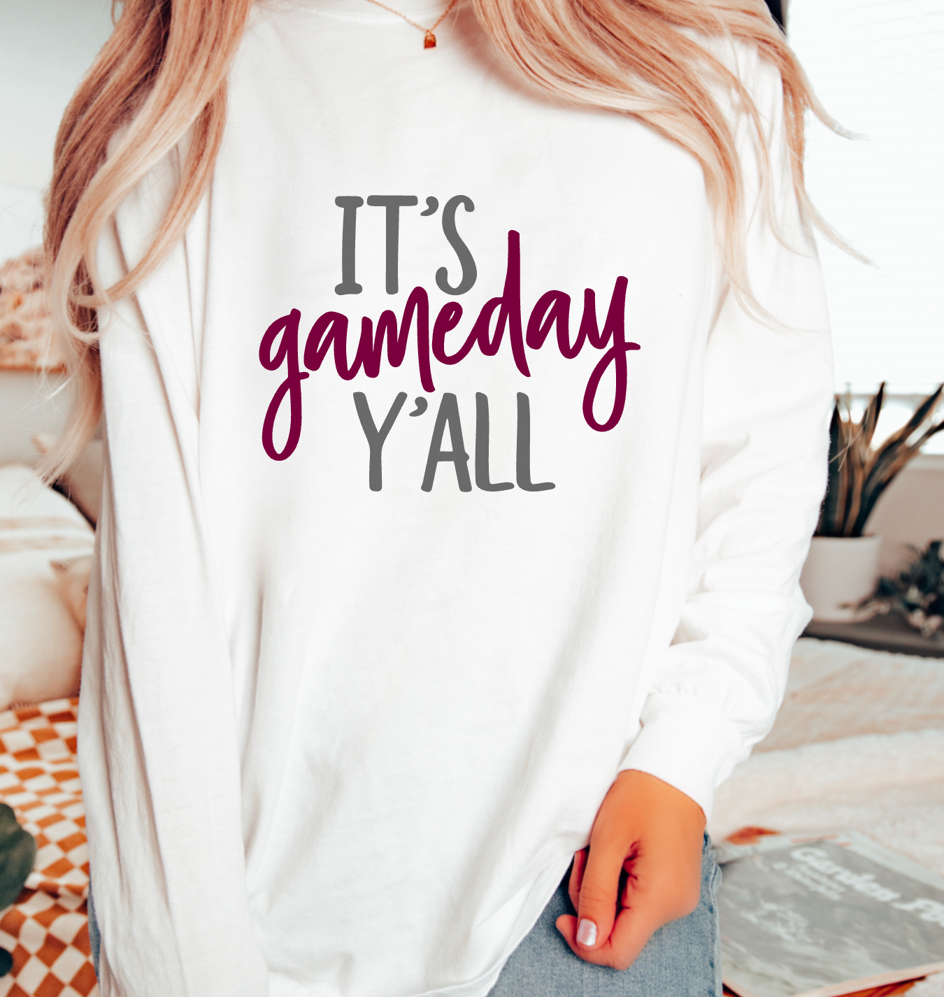 It's Game Day Y'all Comfort Colors Long Sleeve