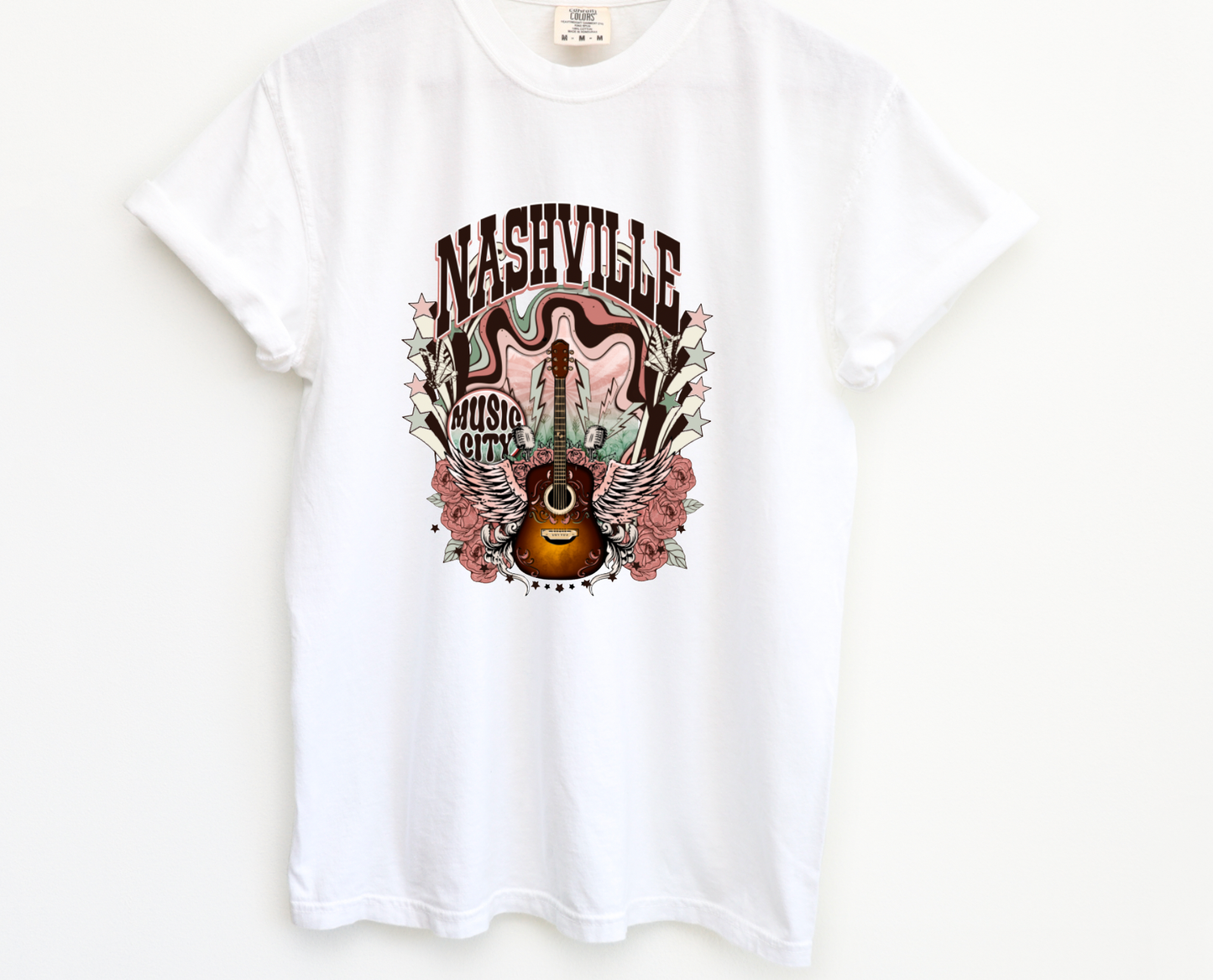 Nashville Music City Comfort Colors Tee Nashville Tennessee