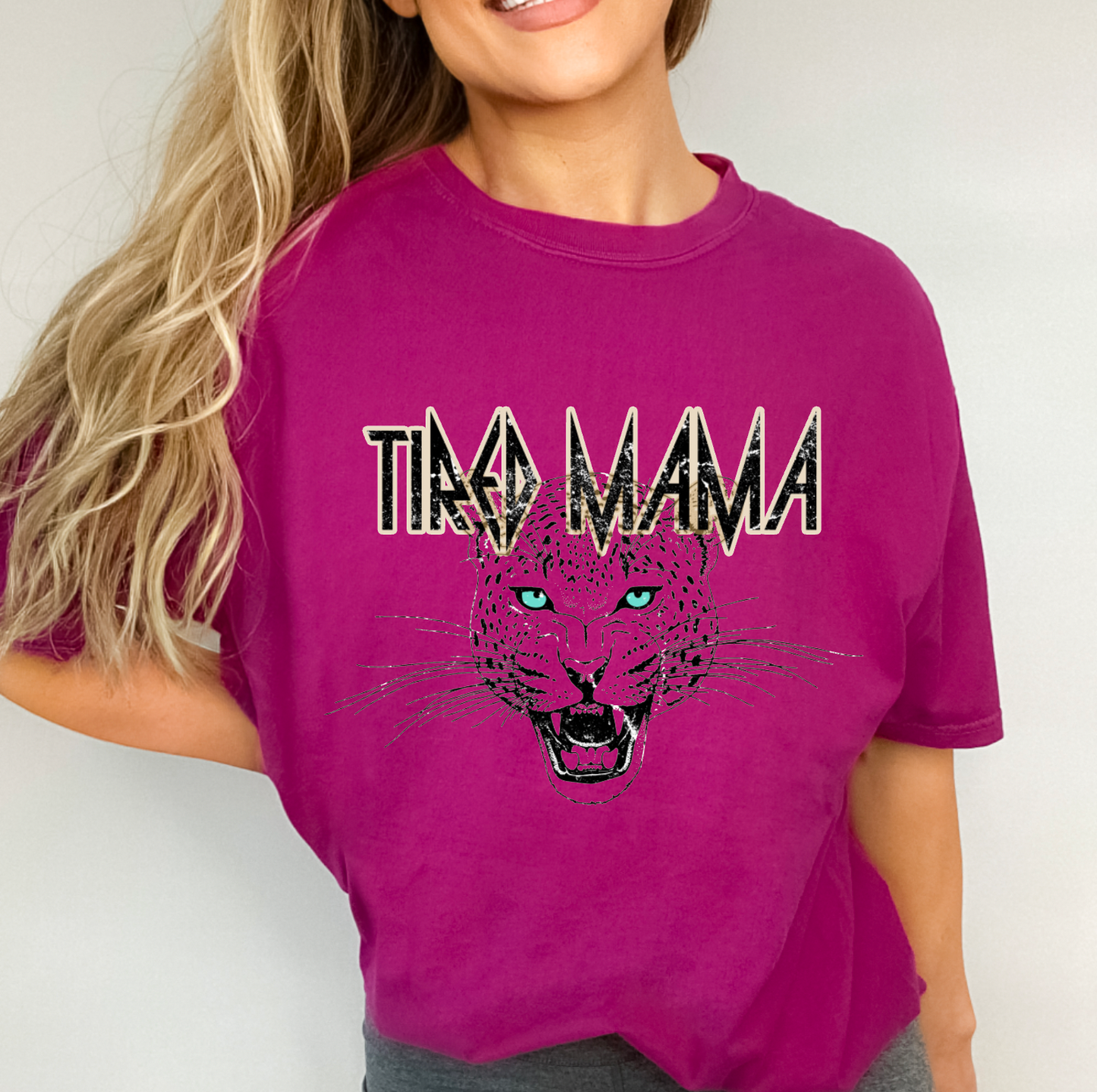 Tired Mama Rocker Gildan T-Shirt