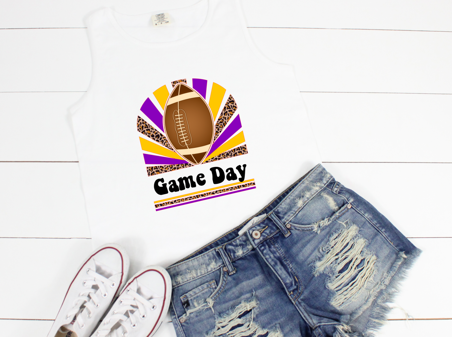 Louisiana Game Day Comfort Colors Tank Football Tees