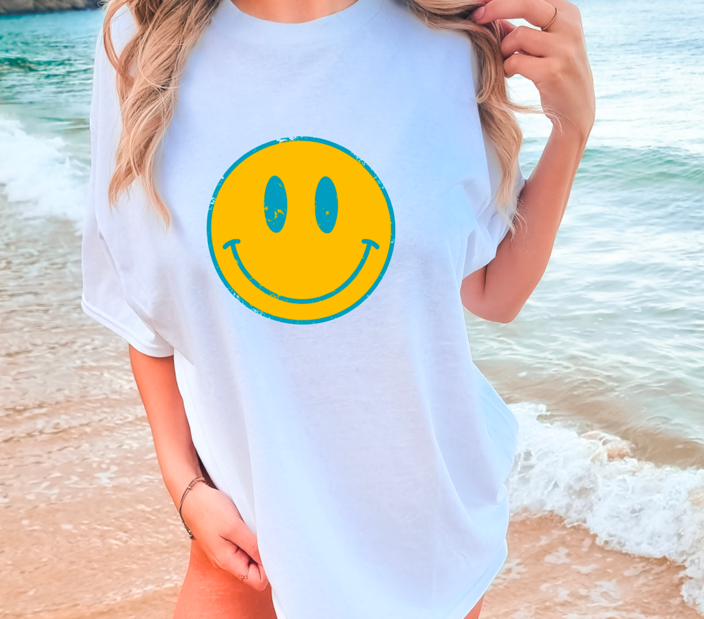 Summer Smiley Face Comfort Colors Tee