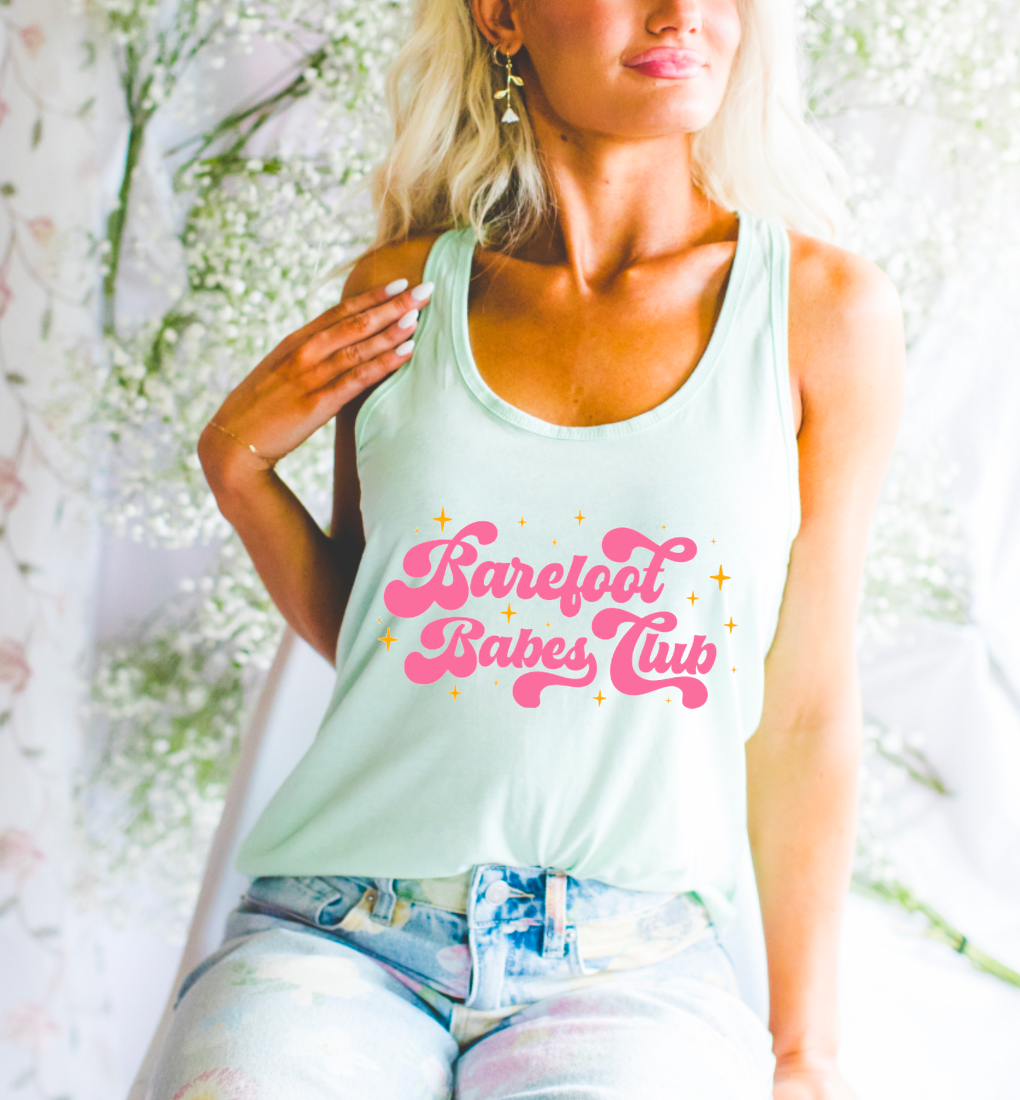 Barefoot Babes Club Tank Top | Summer | Beach | Tank Tops