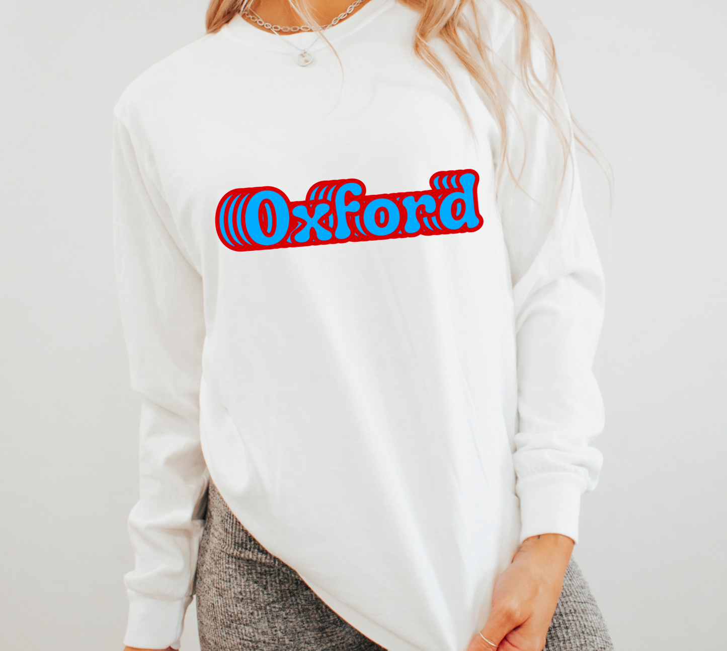 Retro Oxford Gildan Long Sleeve Tee Ole Miss Tees