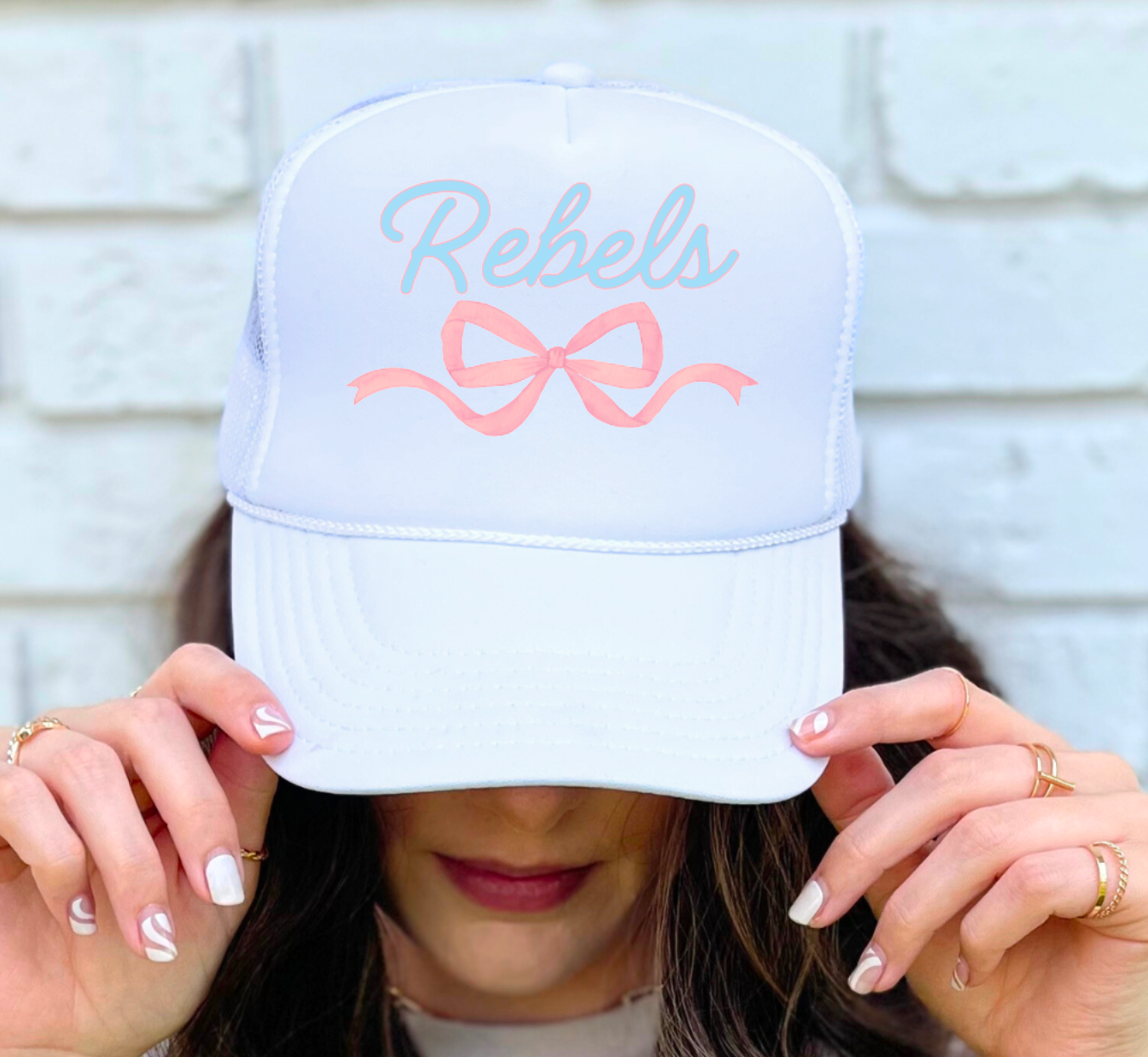 Rebels Coquette Bows Trucker Hat Ole Miss