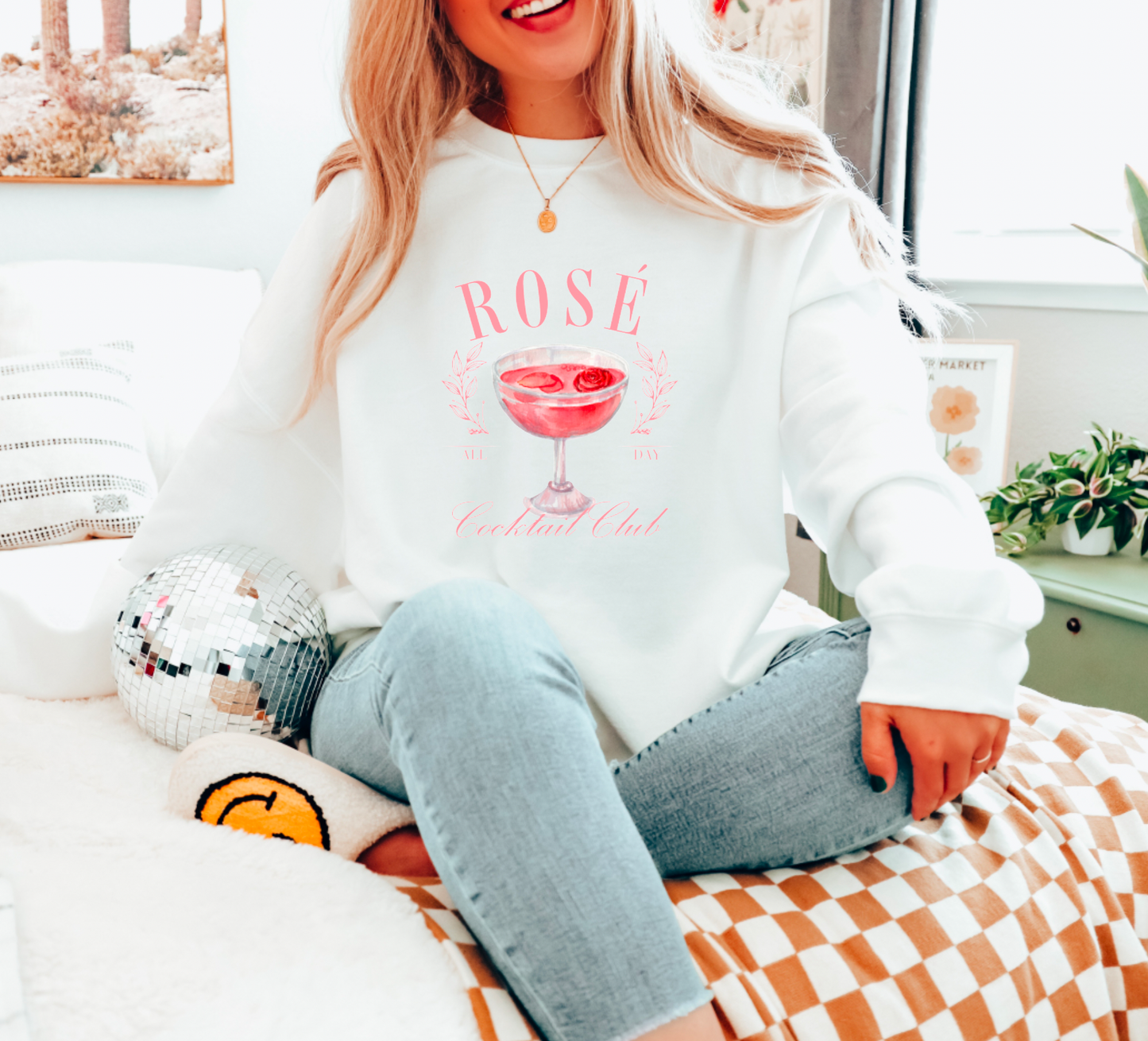Rose Cocktail Club Gildan Sweatshirt