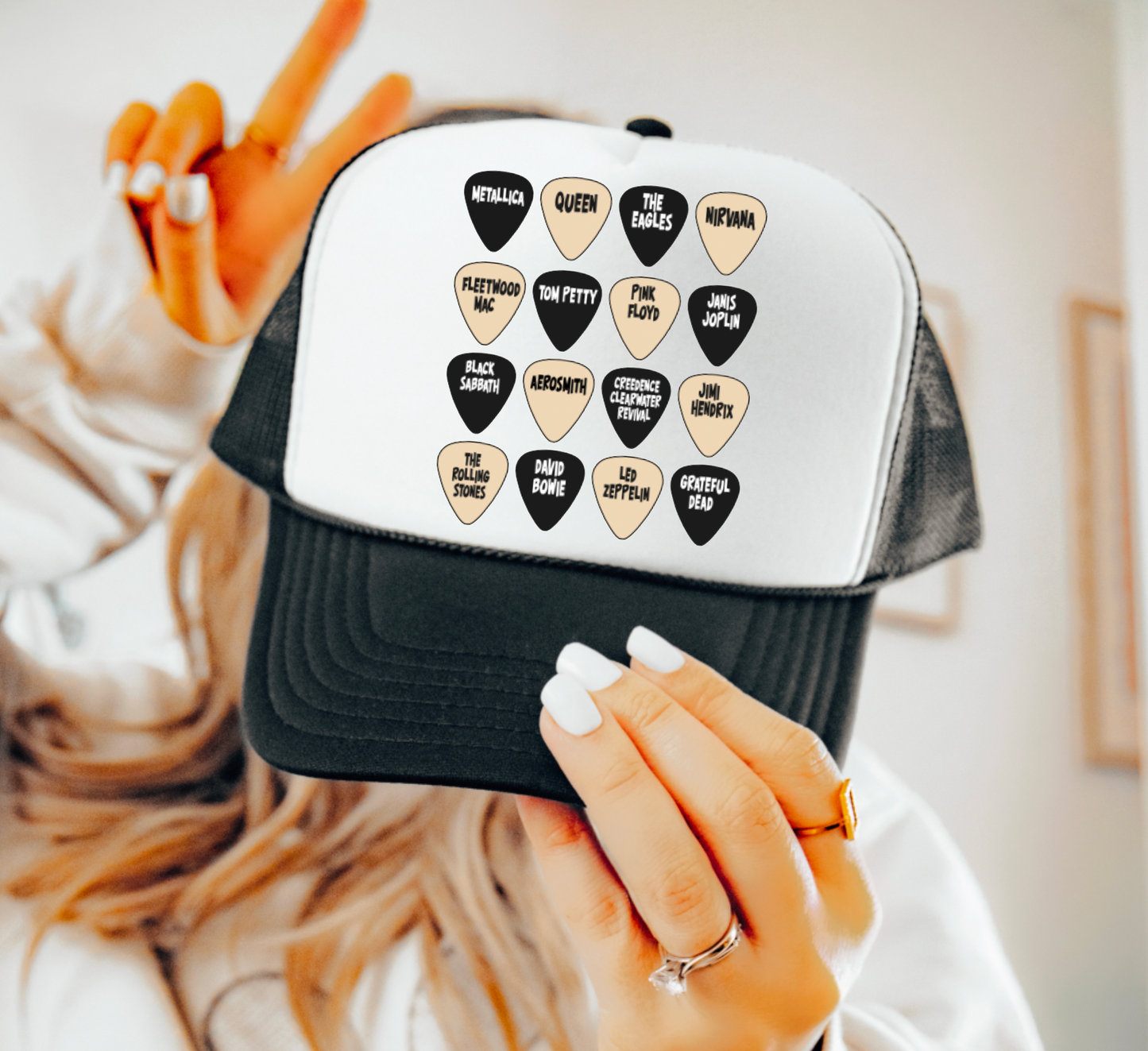 Rock & Roll Trucker Hat Rock Bands Concert