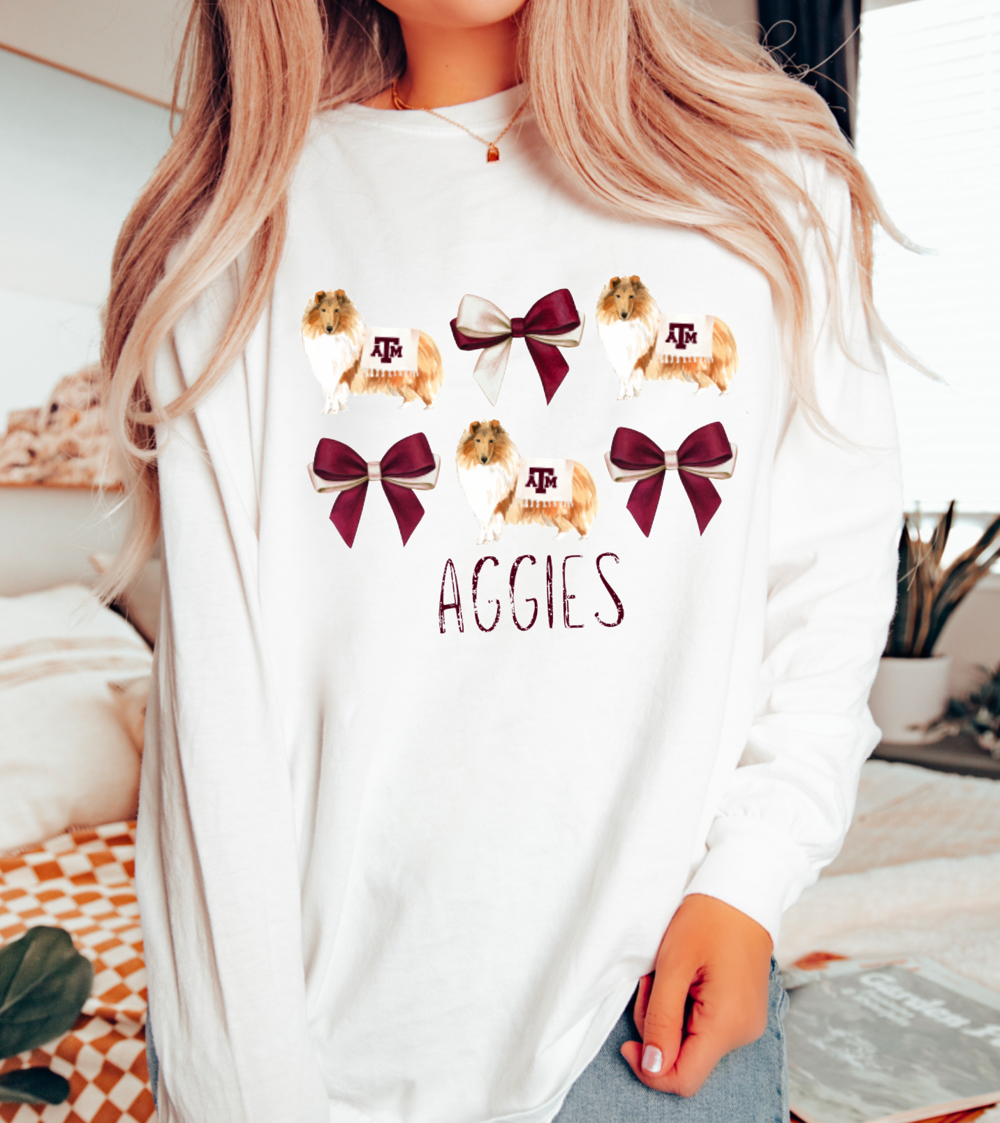 Texas A&M Aggies Football Graphic Long Sleeve Tee