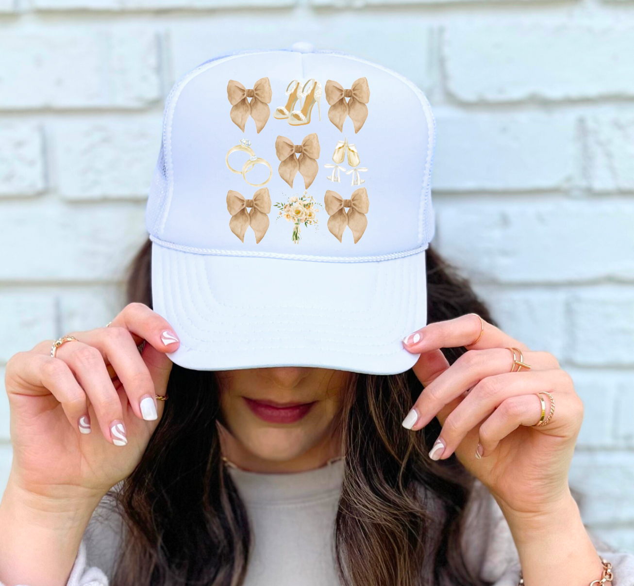 Coquette Wedding Trucker Hat Bachelorette Bridal