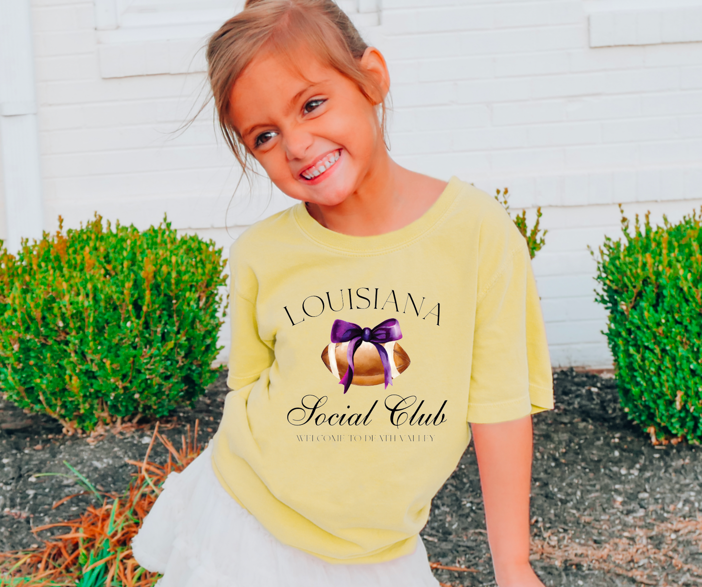 YOUTH Louisiana Social Club Coquette Graphic Tee Football