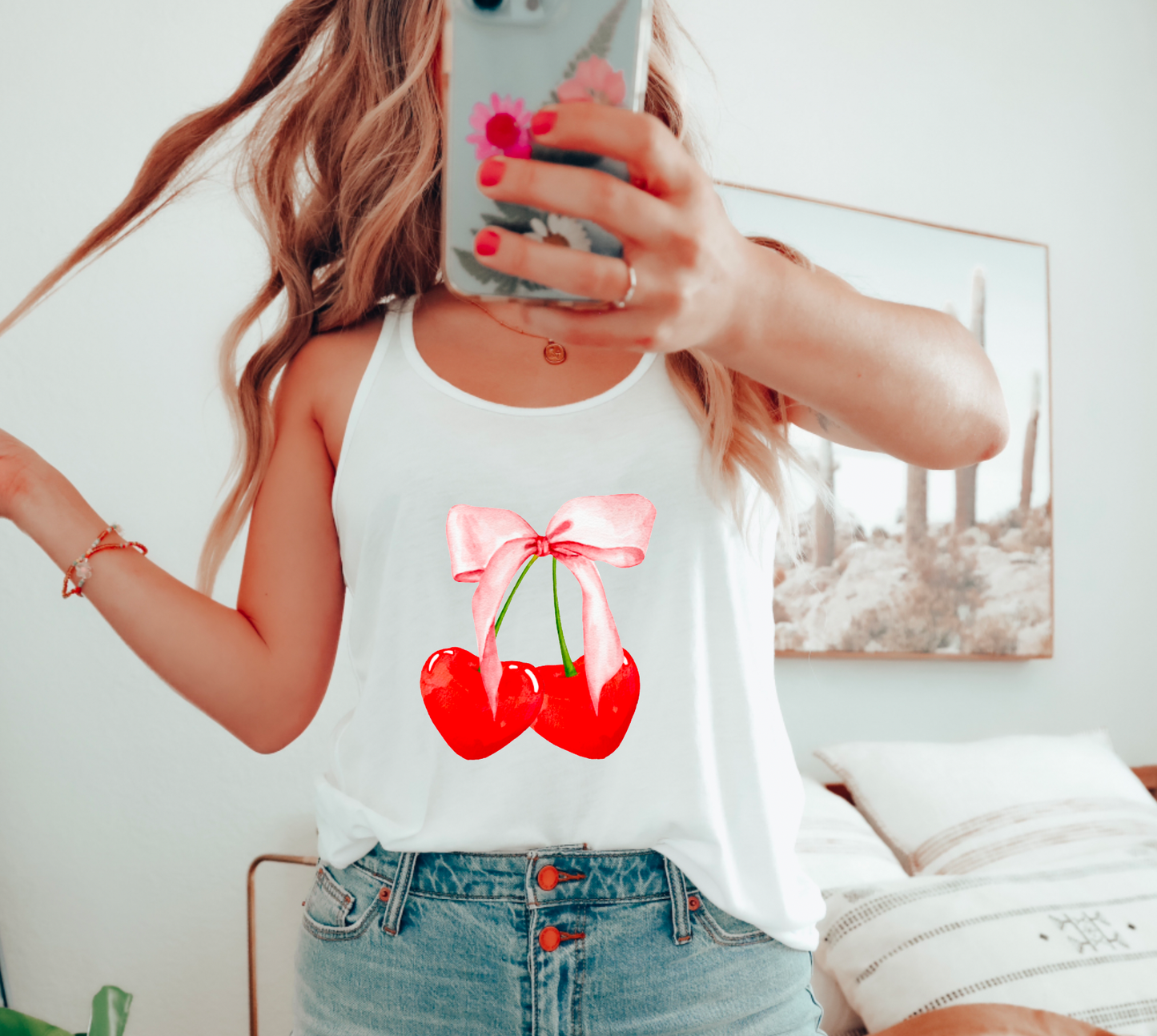 Trendy Cherry Tank Top