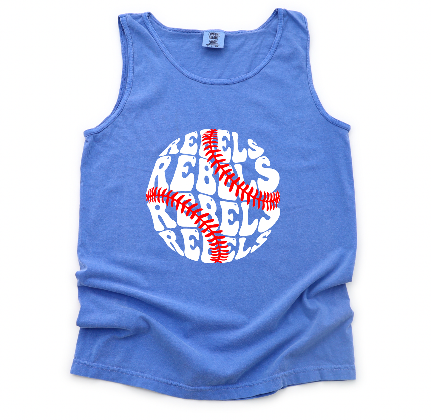 Ole Miss Rebels Baseball Comfort Colors Tank Top
