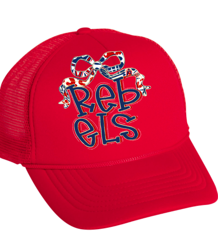 Preppy Rebels Coquette Trucker Hat Football Fall Sports