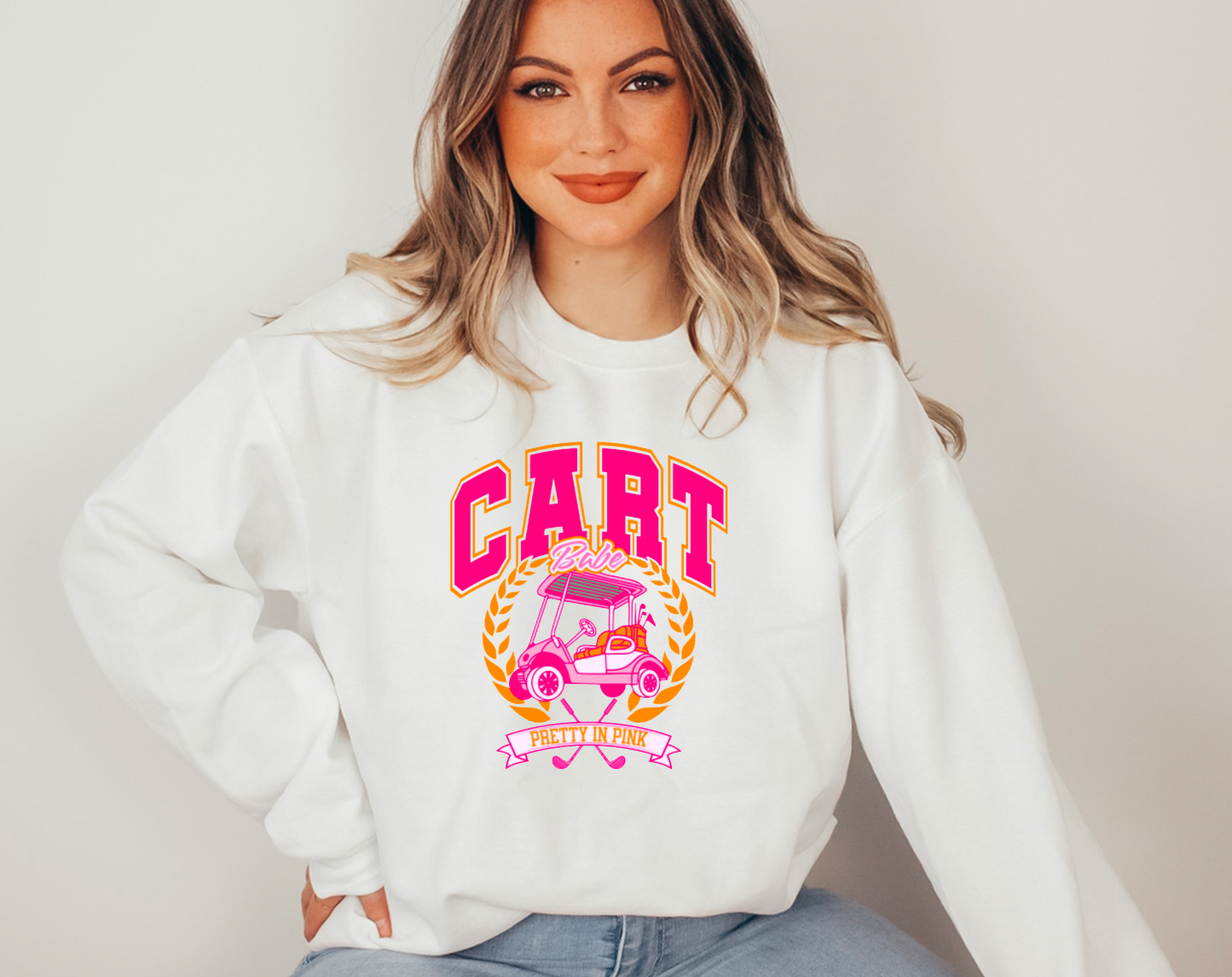 Retro Cart Babe Gildan Sweatshirt