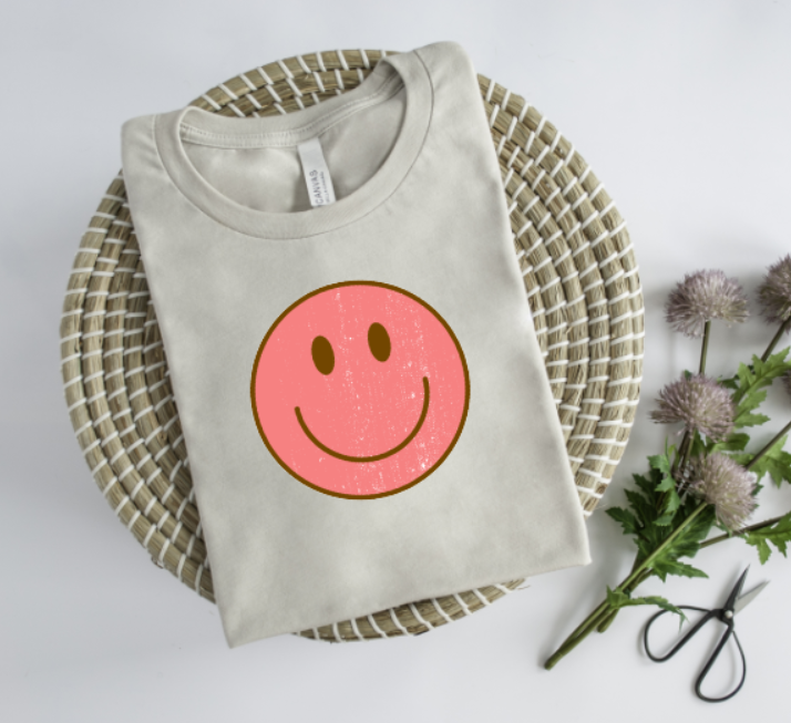 Smiley Face Tee Women's Graphic Tee Smiley Face T-Shirts