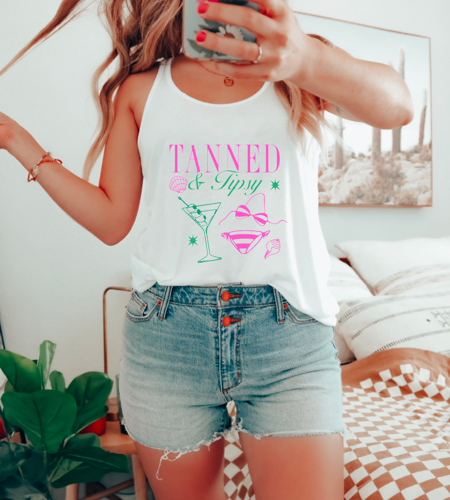 Preppy Tanned and Tipsy Tank Top