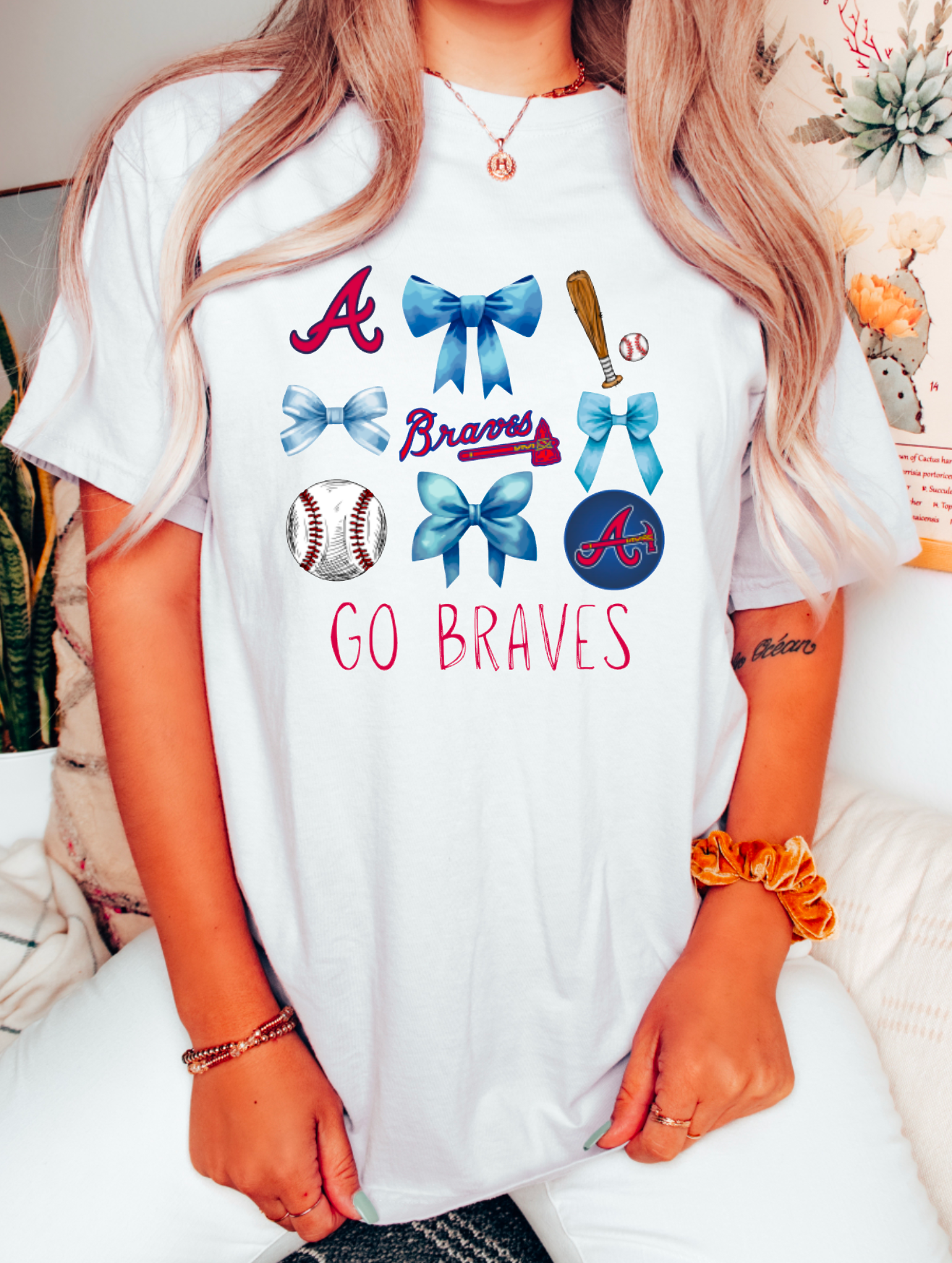 Coquette Baseball Atlanta Braves Graphic Tee