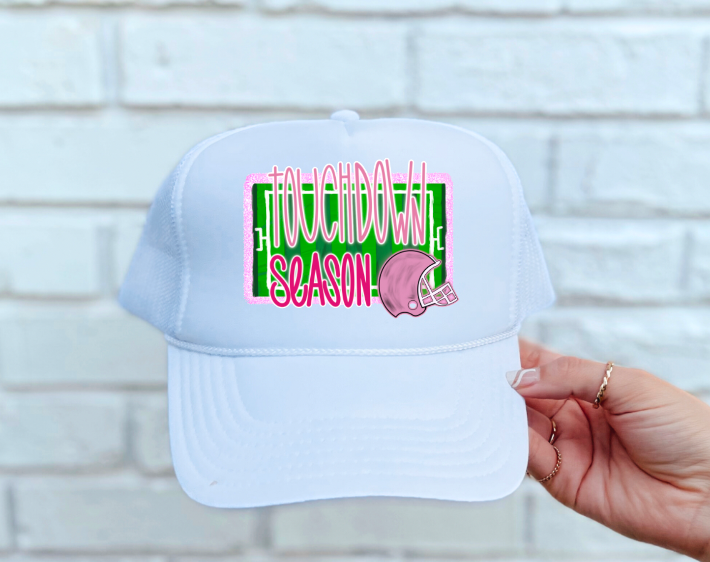 Preppy Touchdown Season Trucker Hat Kids Football