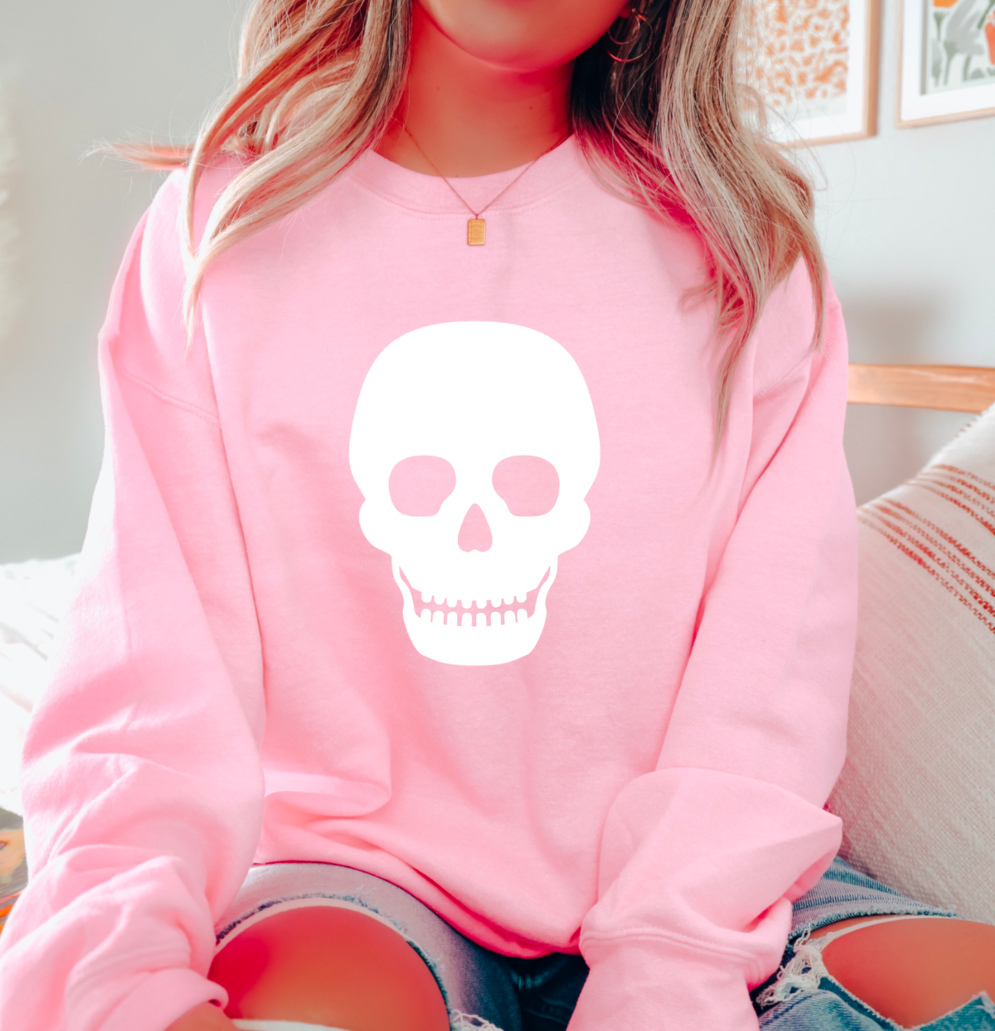 Skeleton Skull Graphic Sweatshirt Fall Sweatshirts